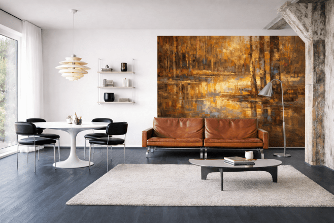 Golden Ripples Reflection