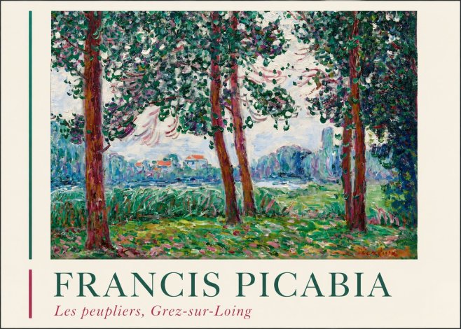 Francis Picabia Les Peupliers, Grez-sur-loing No2 - Plakat