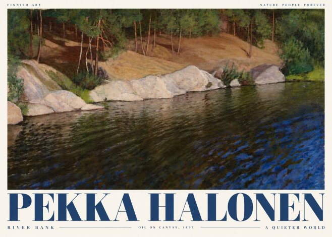 Pekka Halonen River Bank No5 - Plakat