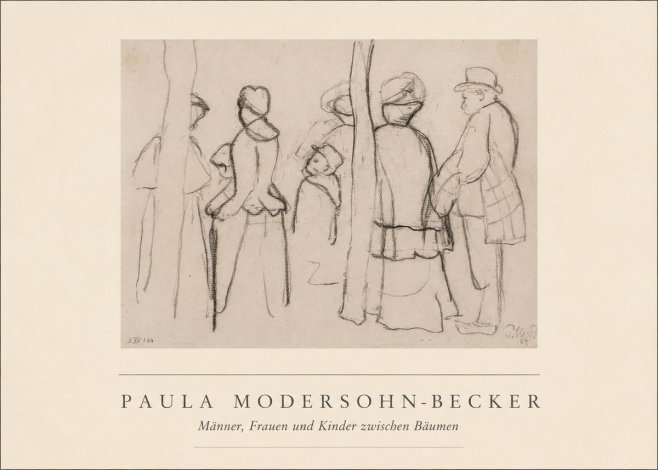 Paula Modersohn-Becker Männer, Frauen Und Kinder Zwischen Bäumen No4 - Plakat
