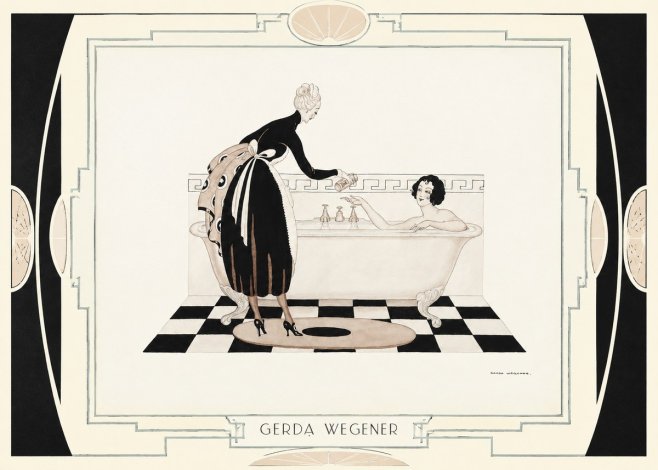 Gerda Wegener Woman in Bathtub No4 - Plakat