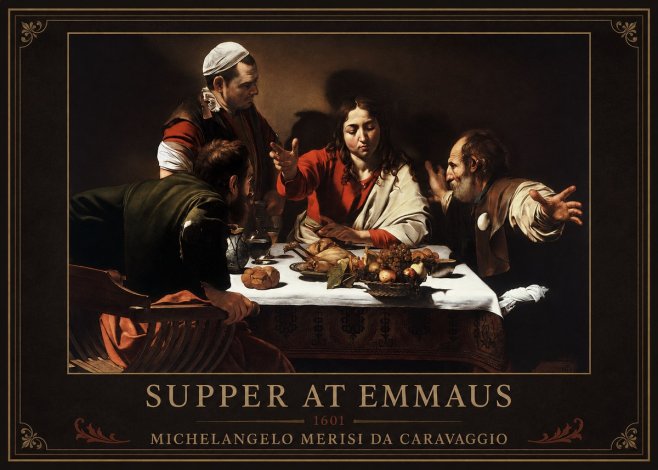 Michelangelo Merisi da Caravaggio Supper at Emmaus No1 - Plakat