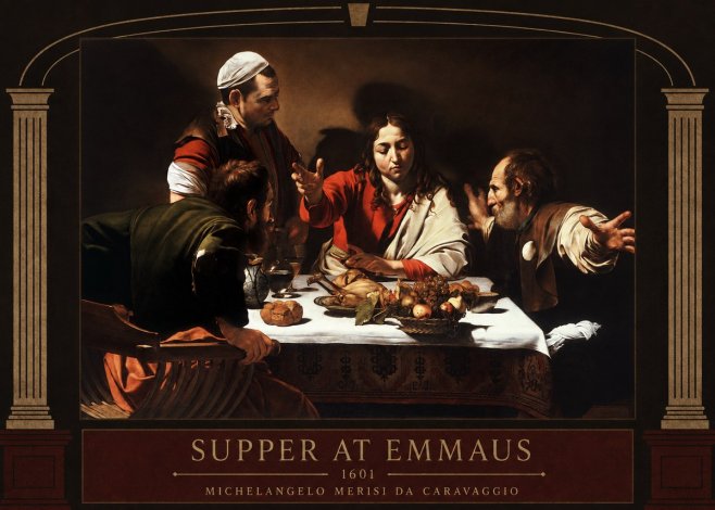 Michelangelo Merisi da Caravaggio Supper at Emmaus No3 - Plakat