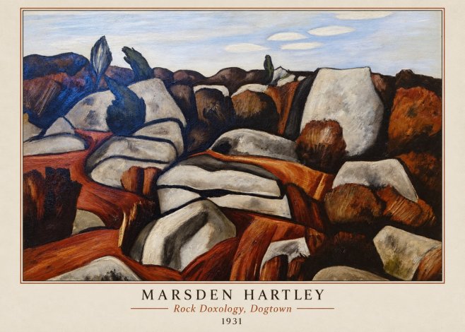 Marsden Hartley Rock Doxology, Dogtown No4 - Plakat