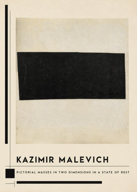 Kazimir Malevich Pictorial Masses in Two Dimensions in a State of Rest No1 - Plakat