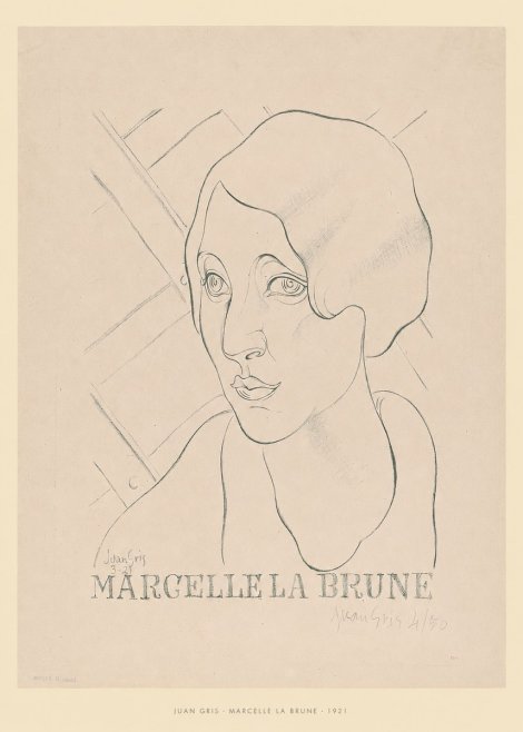 Juan Gris Marcelle La Brune I No6 - Plakat