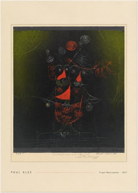 Paul Klee Tripel-marionette No3 - Plakat