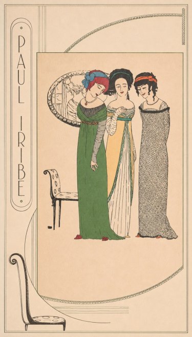 Paul Iribe Three Women in Fashion No2 - Plakat
