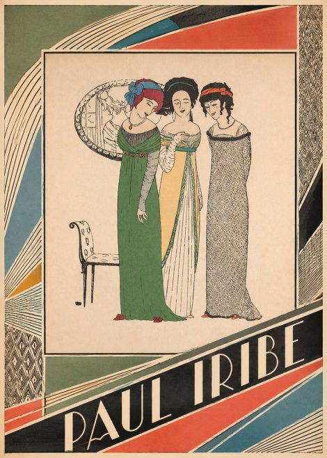 Paul Iribe Three Women in Fashion No5 - Plakat