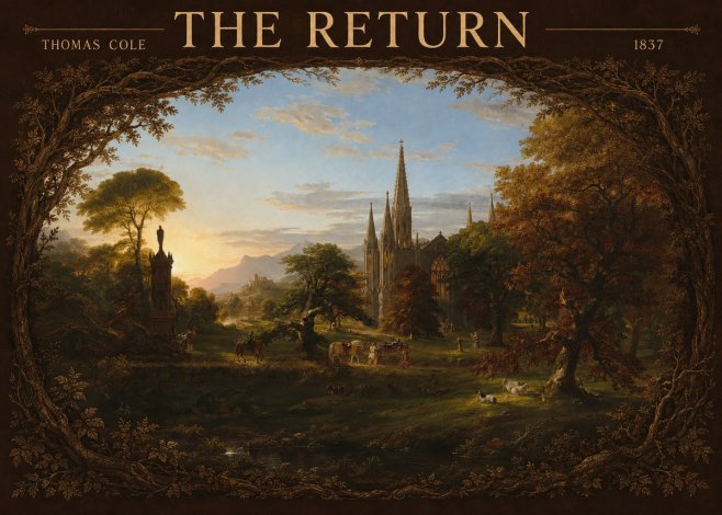 Thomas Cole The Return I No4 - Plakat