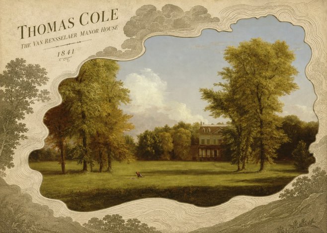 Thomas Cole The Van Rensselaer Manor House - 1841 No6 - Plakat
