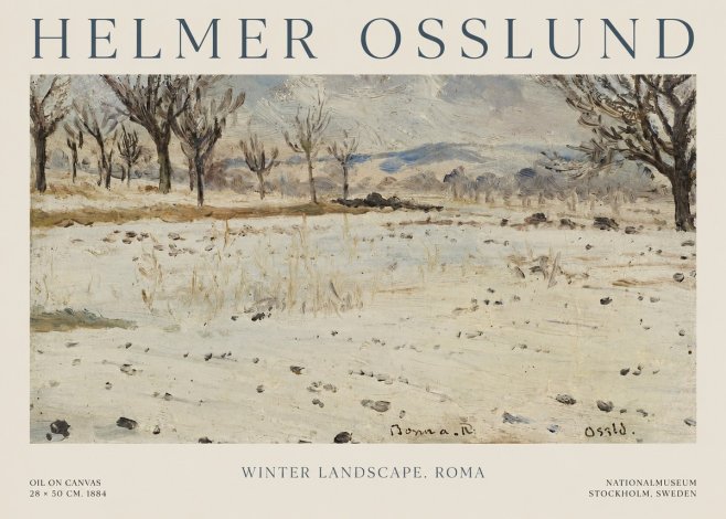 Helmer Osslund Winter Landscape. Roma No1 - Plakat