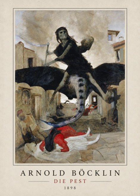 Arnold Böcklin Die Pest I No4 - Plakat