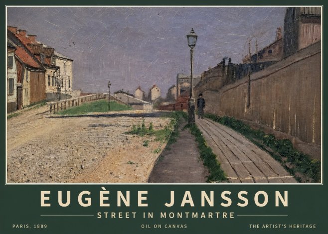 Eugène Jansson Street in Montmartre, 1889 No3 - Plakat