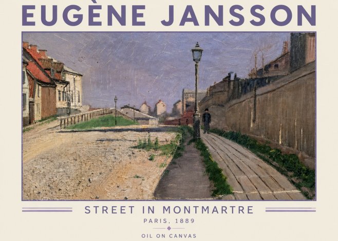 Eugène Jansson Street in Montmartre, 1889 No4 - Plakat