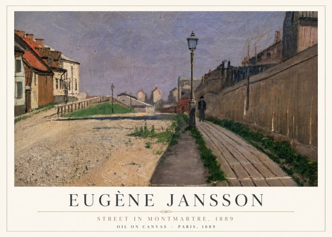 Eugène Jansson Street in Montmartre, 1889 No6 - Plakat