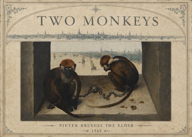 Pieter Bruegel Two Monkeys I No6 - Plakat