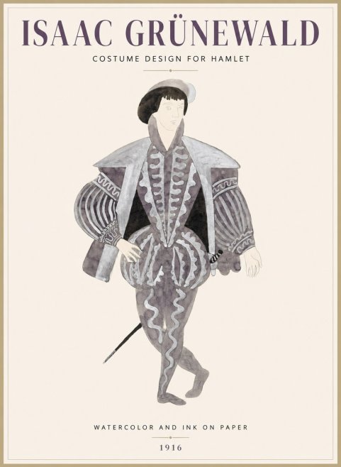 Isaac Grünewald Costume Design for Hamlet No1 - Plakat