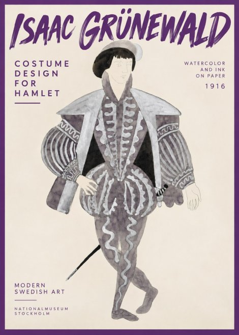 Isaac Grünewald Costume Design for Hamlet No2 - Plakat