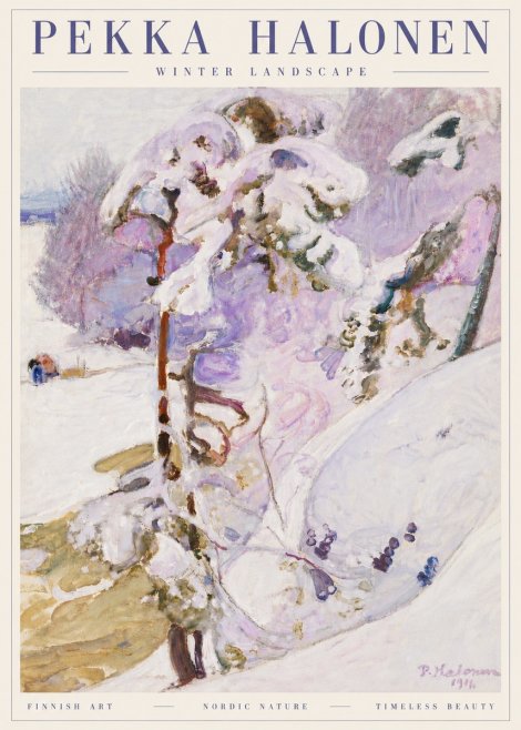 Pekka Halonen Winter Landscape No6 - Plakat