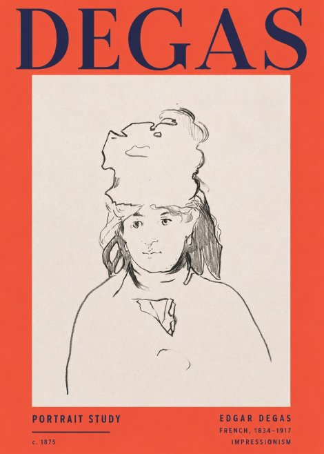 Edgar Degas Portrait Study No2 - Plakat
