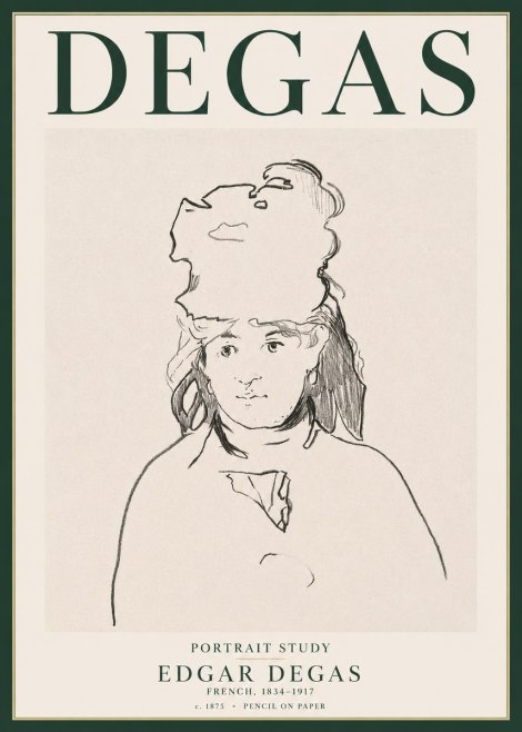 Edgar Degas Portrait Study No3 - Plakat
