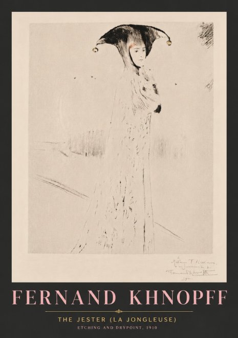 Fernand Khnopff The Jester (La Jongleuse) No6 - Plakat