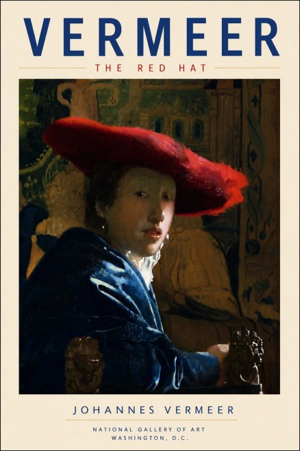 Vermeer The Red Hat No6 - Plakat
