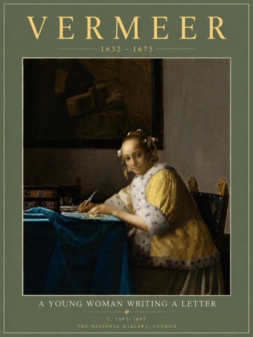 Vermeer A Young Woman Writing a Letter No6 - Plakat