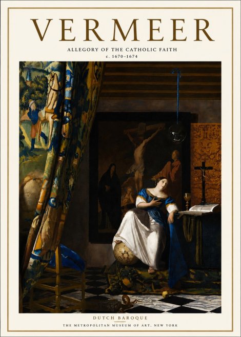 Vermeer Allegory of the Catholic Faith No5 - Plakat