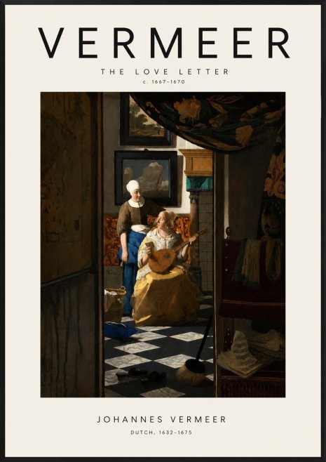 Vermeer The Love Letter No3 - Plakat