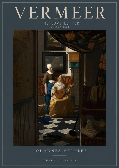 Vermeer The Love Letter No6 - Plakat
