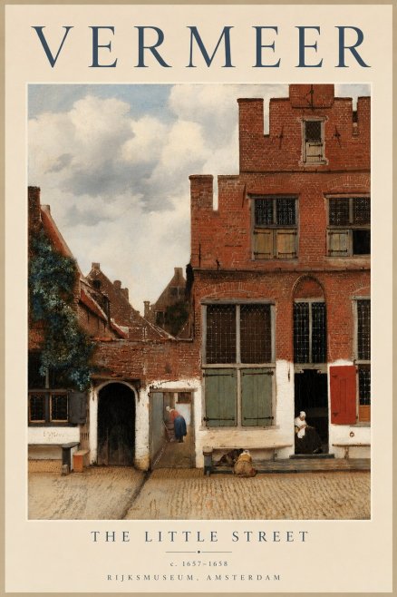 Vermeer The Little Street No5 - Plakat