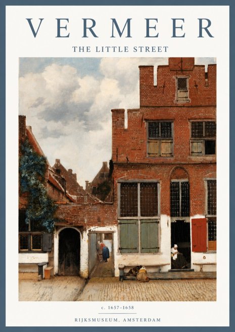 Vermeer The Little Street No6 - Plakat
