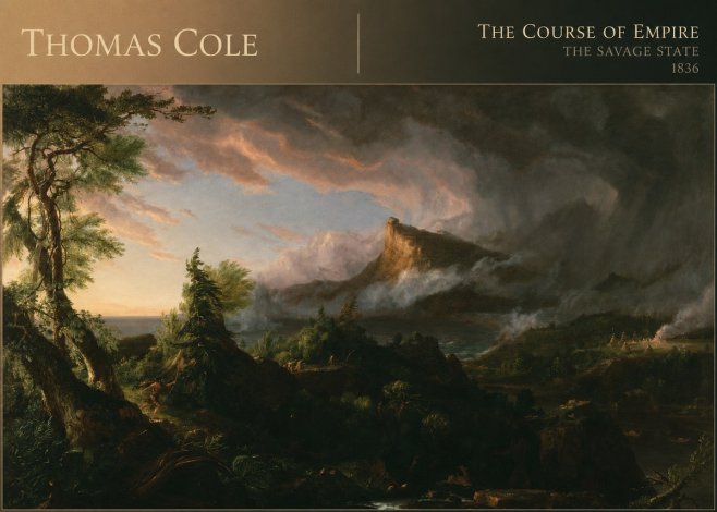 Thomas Cole The Course of Empire: the Savage State I No6 - Plakat