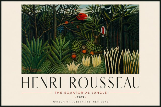 Rousseau The Equatorial Jungle I No5 - Plakat