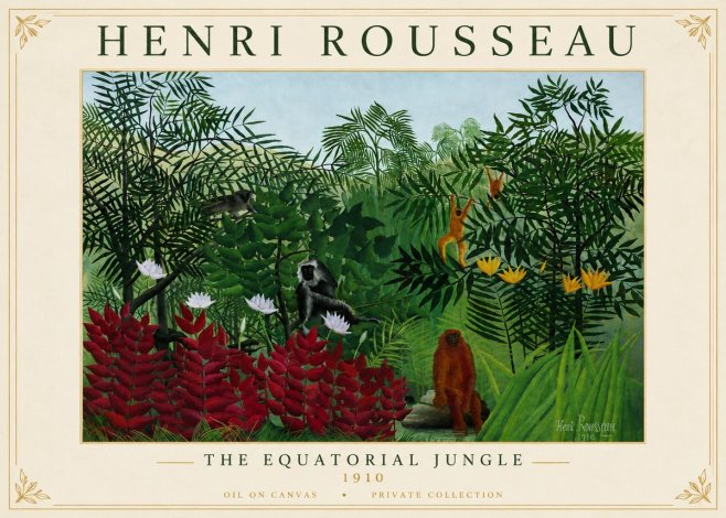 Rousseau The Equatorial Jungle No5 - Plakat