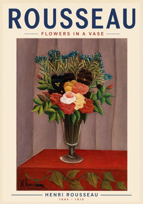 Rousseau Flowers in a Vase No5 - Plakat