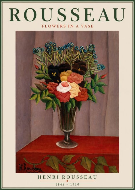 Rousseau Flowers in a Vase No6 - Plakat
