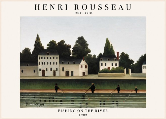 Rousseau Fishing on the River No1 - Plakat