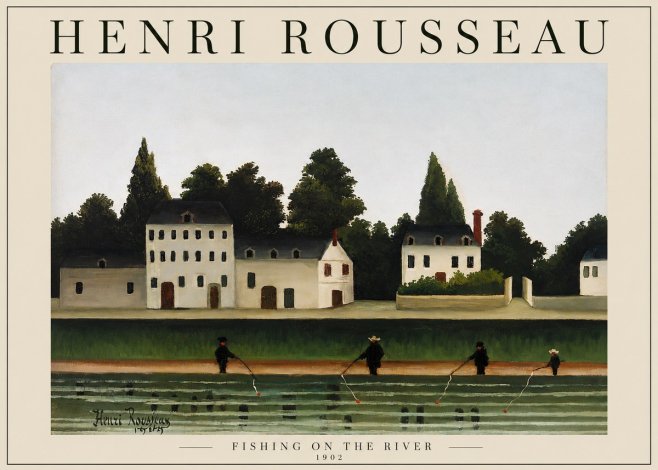 Rousseau Fishing on the River No3 - Plakat