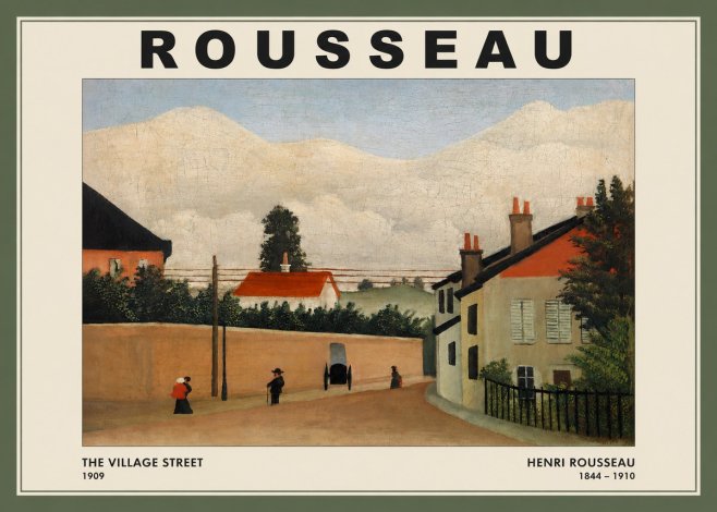 Rousseau The Village Street No2 - Plakat