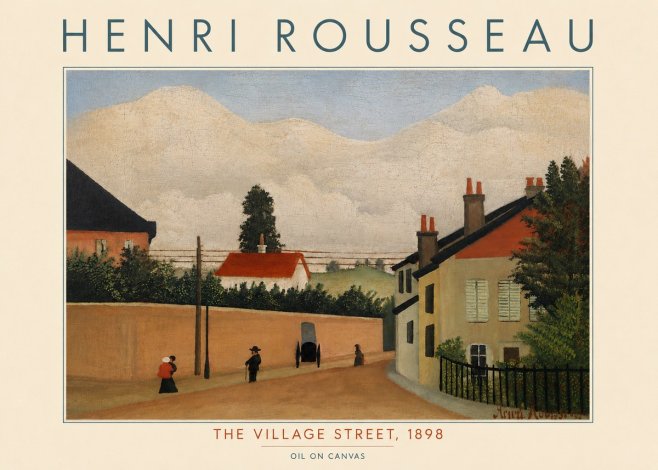 Rousseau The Village Street No5 - Plakat