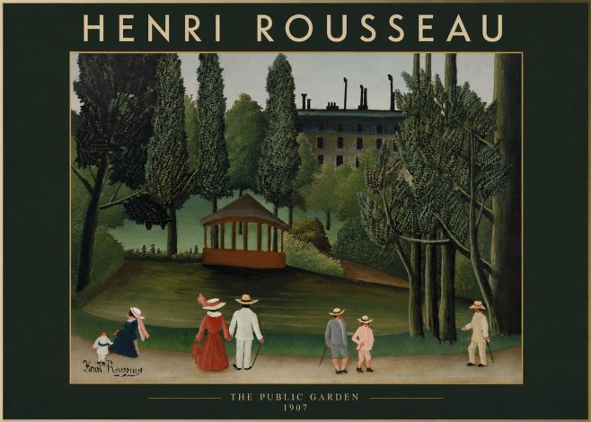 Rousseau The Public Garden No2 - Plakat