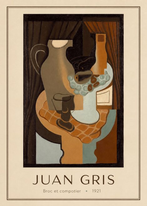 Juan Gris Broc Et Compotier No3 - Plakat