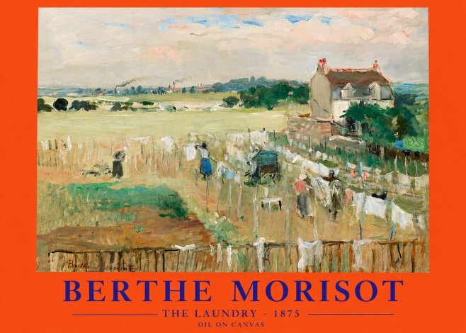 Berthe Morisot The Laundry - 1875 No3 - Plakat