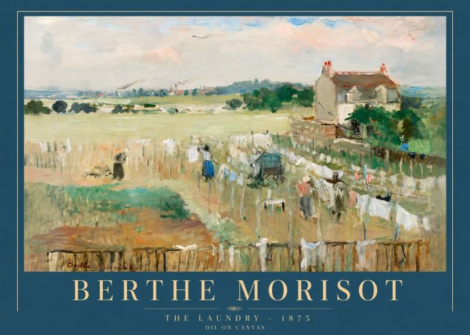 Berthe Morisot The Laundry - 1875 No5 - Plakat