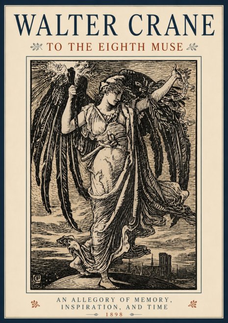Walter Crane To the Eighth Muse No4 - Plakat