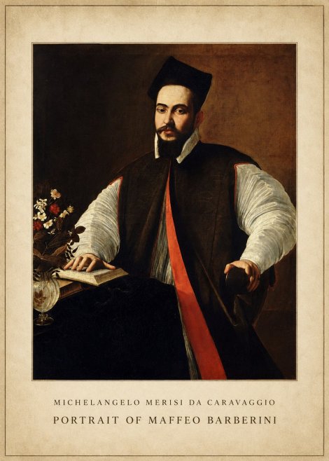 Michelangelo Merisi da Caravaggio Portrait of Maffeo Barberini No4 - Plakat