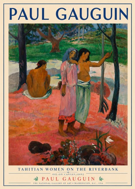 Paul Gauguin Tahitian Women on the Riverbank No4 - Plakat